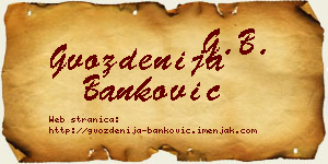 Gvozdenija Banković vizit kartica